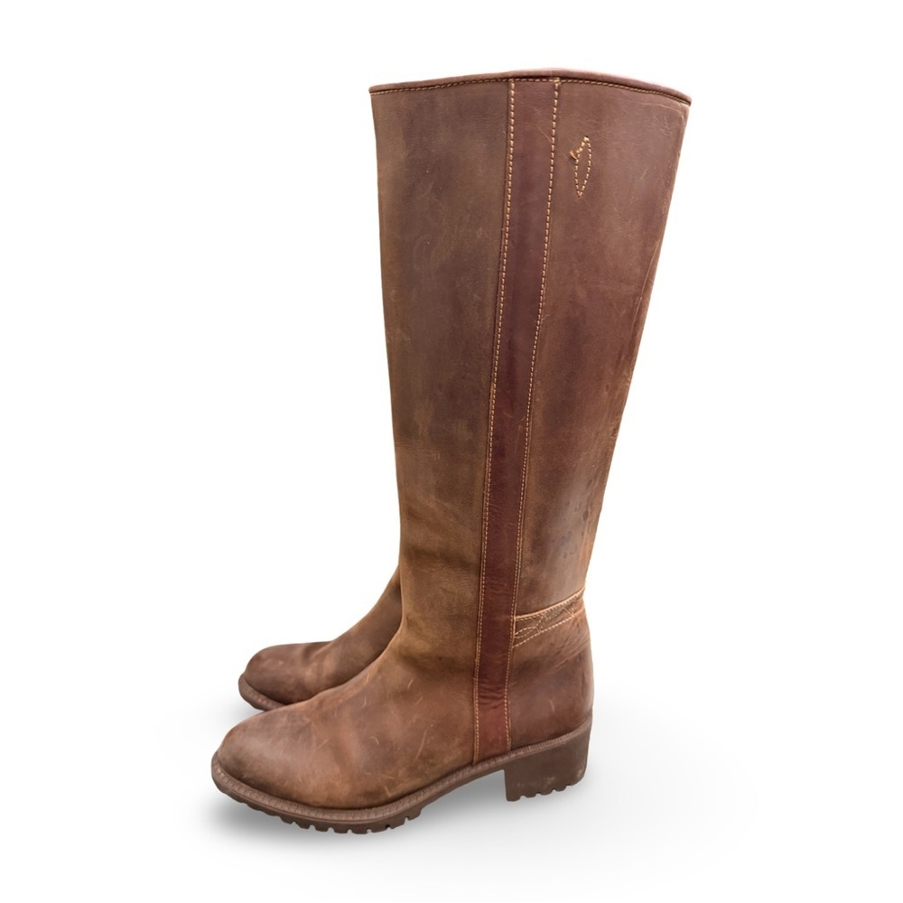 Cartujano De Espana Tall Leather Brown Riding Boots Size 38 - Picture 1 of 8